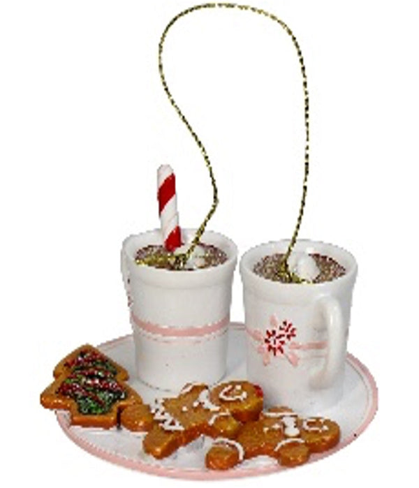 KERSTEN Ornament Tea Time Plate Polyresin White