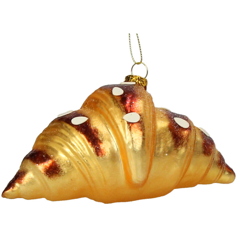 KERSTEN Ornament Almond Croissant Glass Brown