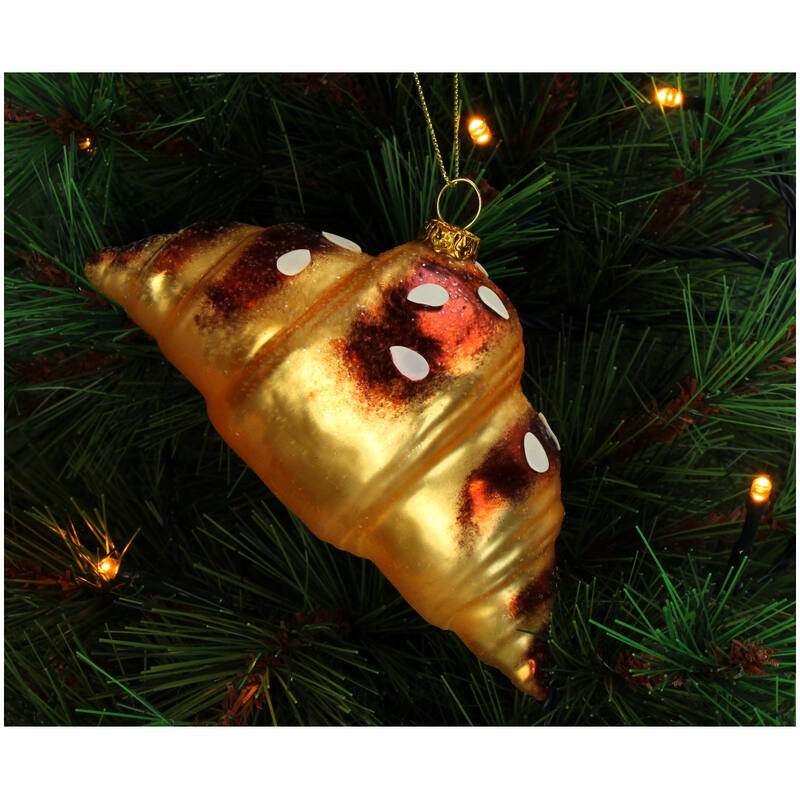 KERSTEN Ornament Almond Croissant Glass Brown