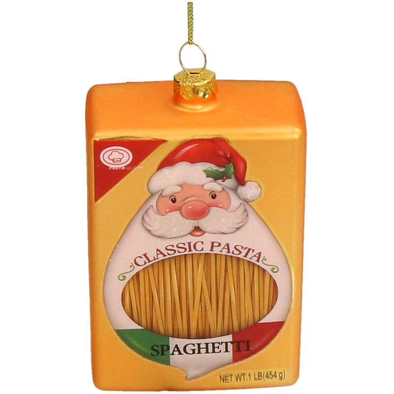 KERSTEN Ornament Holiday Spaghetti Glass Yellow