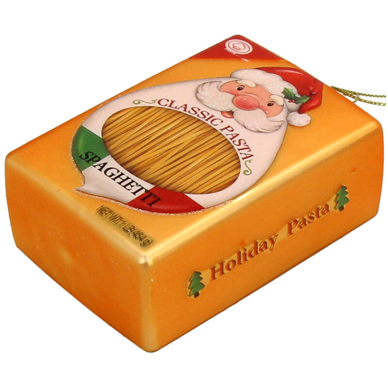 KERSTEN Ornament Holiday Spaghetti Glass Yellow
