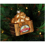 KERSTEN Ornament Eggs in Crate Glass Brown