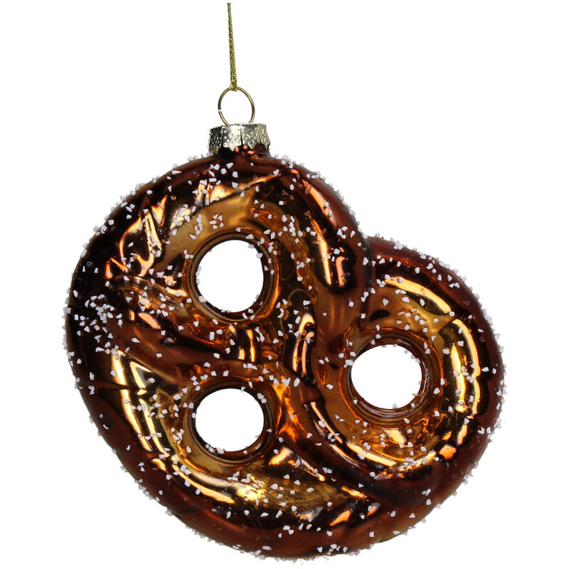 KERSTEN Ornament Pretzel Glass Brown