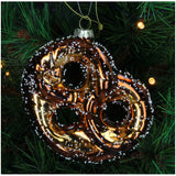 KERSTEN Ornament Pretzel Glass Brown