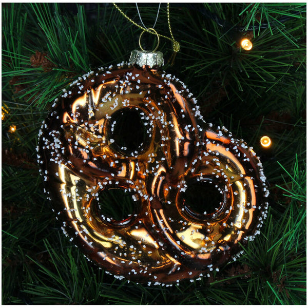 KERSTEN Ornament Pretzel Glass Brown