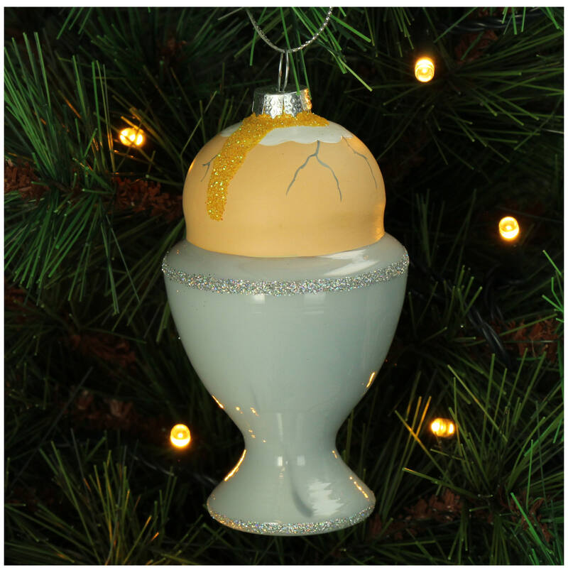 KERSTEN Ornament Egg Cup Glass Blue