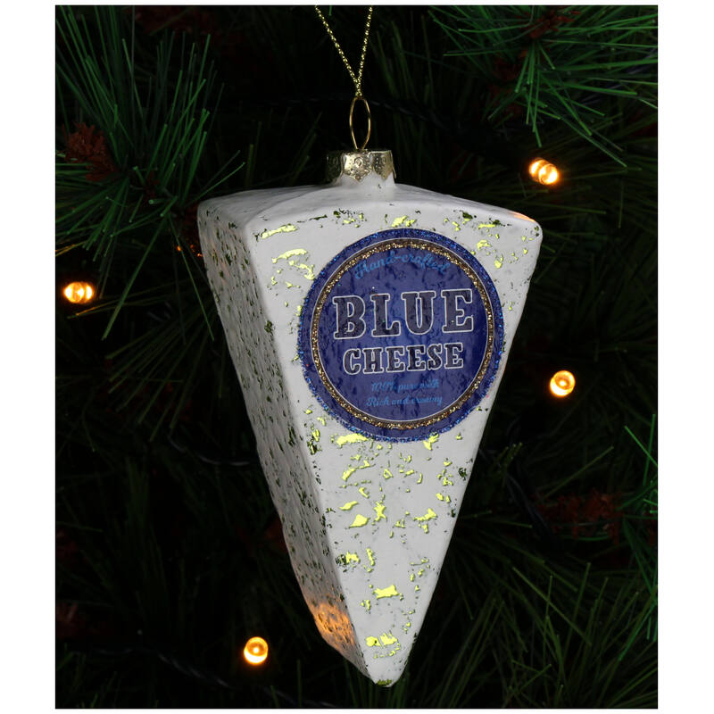 KERSTEN Ornament Blue Cheese Glass White