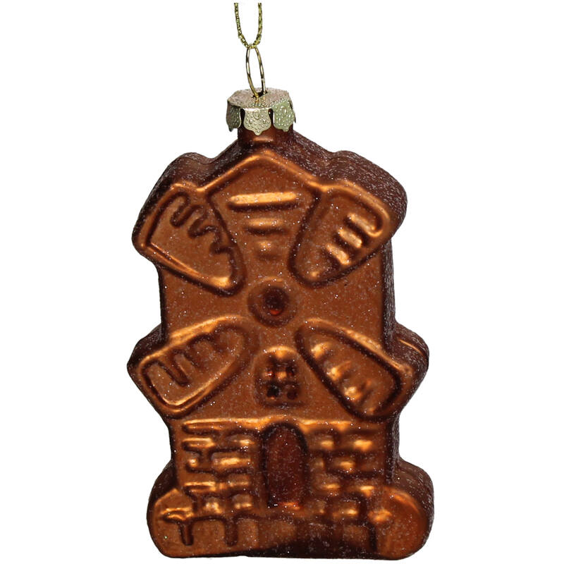 KERSTEN Ornament Speculaas Glass Brown