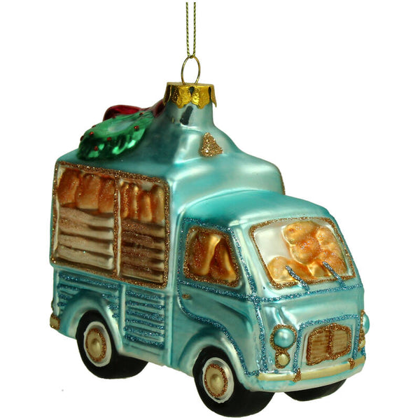 KERSTEN Ornament Bread Delivery Van Glass Multi