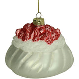 KERSTEN Ornament Strawberry Pavlova Glass Multi