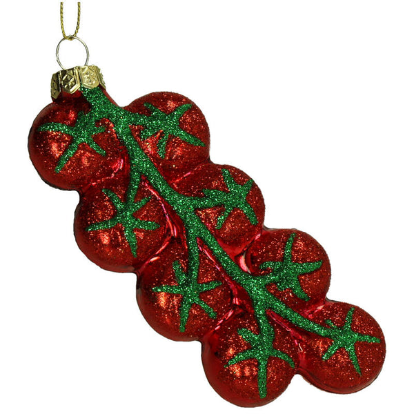 KERSTEN Ornament Cherry Tomatoes Glass Red
