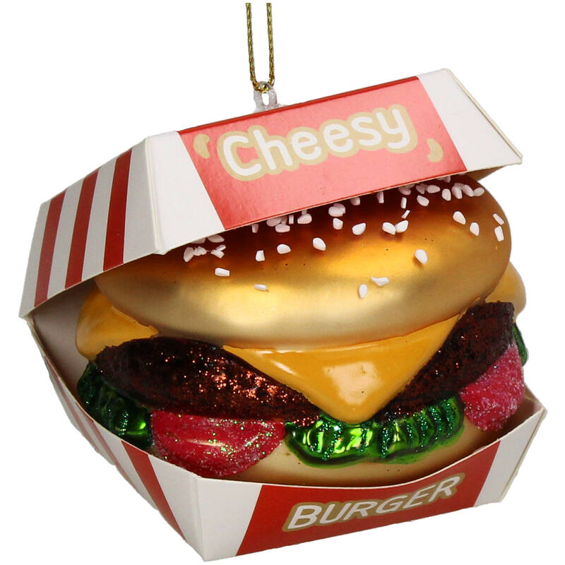KERSTEN Ornament Cheesy Burger Glass Multi