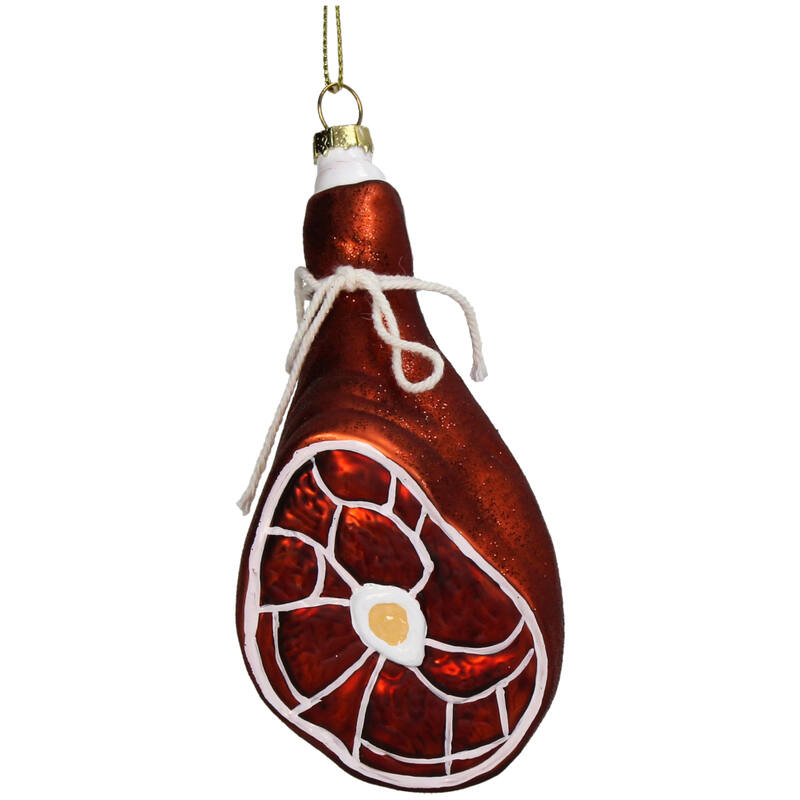 KERSTEN Ornament Dried Ham Glass Brown
