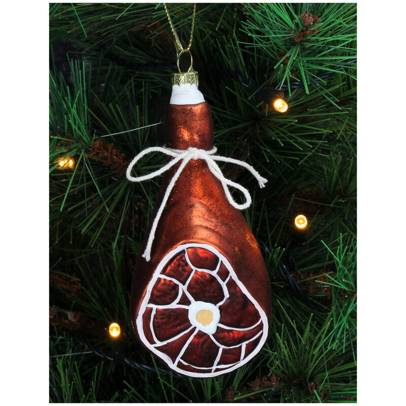 KERSTEN Ornament Dried Ham Glass Brown