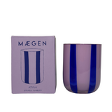 Maegen Atina Stripe Drinking Glass - Navy/Lilac