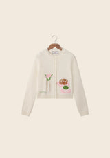 MATCHA-ING MY MOOD CARDIGAN - MILK