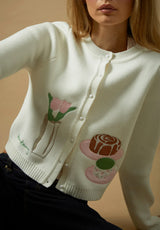 MATCHA-ING MY MOOD CARDIGAN - MILK