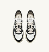 MEDALIST LOW BICOLOR SNEAKERS IN WHITE AND BLACK LEATHER (MAN)