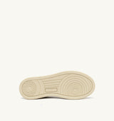 MEDALIST LOW BICOLOR SNEAKERS IN WHITE AND SILVER LEATHER (MAN)