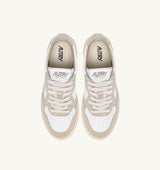 MEDALIST LOW SNEAKERS IN WHITE AND TIDAL FOAM LEATHER (WOMAN)