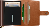 SECRID Premium Miniwallet Emboss Lines Cognac