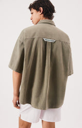MEN'S SHIRT LYCAZ SS - ARGILE