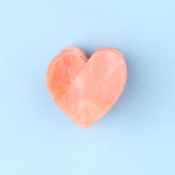 Mini Pink Heart Hair Clip