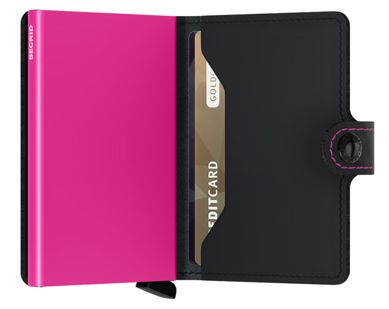 SECRID MINIWallet Matte Black Fuchsia