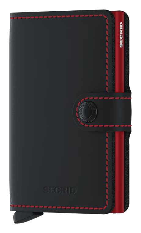 SECRID MINI Wallet Matte Black Red