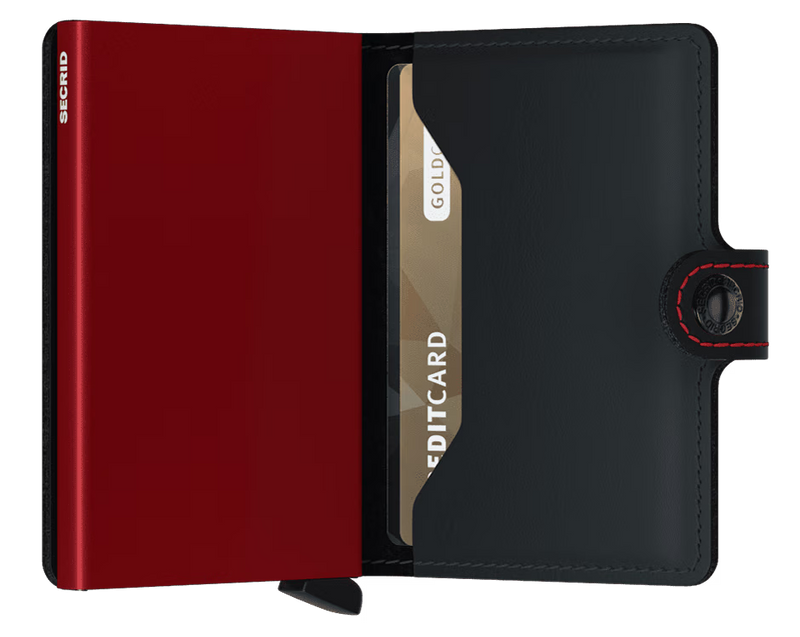 SECRID MINI Wallet Matte Black Red