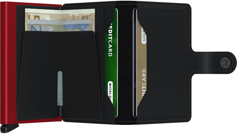 SECRID MINI Wallet Matte Black Red