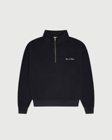 SIGNATURE QUARTER ZIP - BLACK