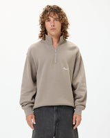 SIGNATURE QUARTER ZIP - SEPIA