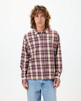 WORDMARK BUTTON UP - BURGANDY