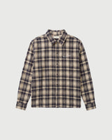 WORDMARK BUTTON UP - NAVY PLAID