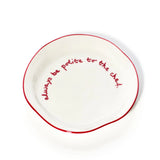  Maegen - Slogan Plate - Red - Always be polite to the chef  