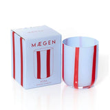 Maegen Atina Stripe Drinking Glass - Blue/Red  