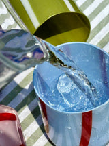  Maegen Atina Stripe Drinking Glass - Blue/Red  