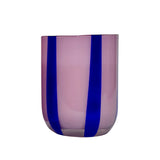  Maegen Atina Stripe Drinking Glass - Navy/Lilac  