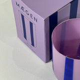  Maegen Atina Stripe Drinking Glass - Navy/Lilac  