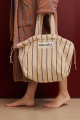 NARAM HANDBAG SMALL - creme & ink