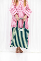 NARAM TOTEBAG sea foam & deep teal