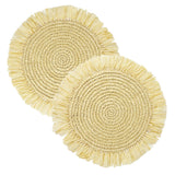 NATURAL MEADOW RAFFIA PLACEMATS NATURAL 2PK