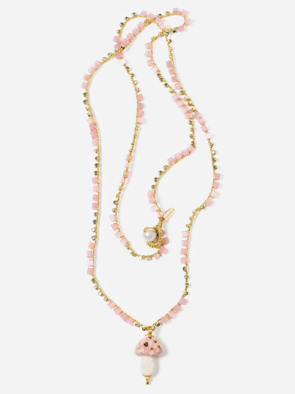 NECKLACE FUNGHI ROSA
