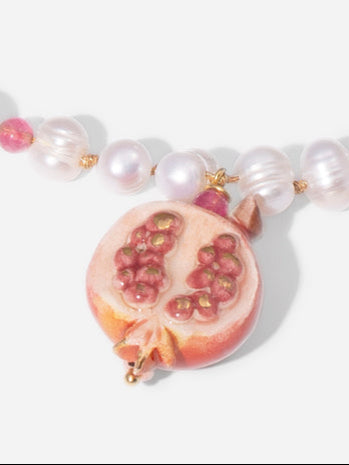 NECKLACE HALF-POMEGRANATE PEARLS