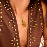 NECKLACE ROSARIA - AMBRE