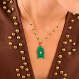 NECKLACE ROSARIA - EMERAUDE