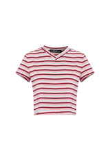 NORTH LIGHT TEE - CRIMSON STRIPE