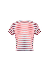 NORTH LIGHT TEE - CRIMSON STRIPE
