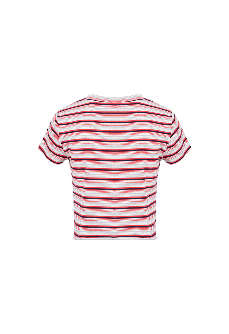 NORTH LIGHT TEE - CRIMSON STRIPE
